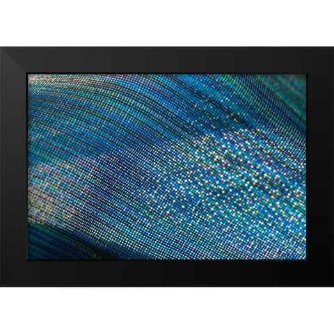 Colorful fabric detail Black Modern Wood Framed Art Print by Muench, Zandria