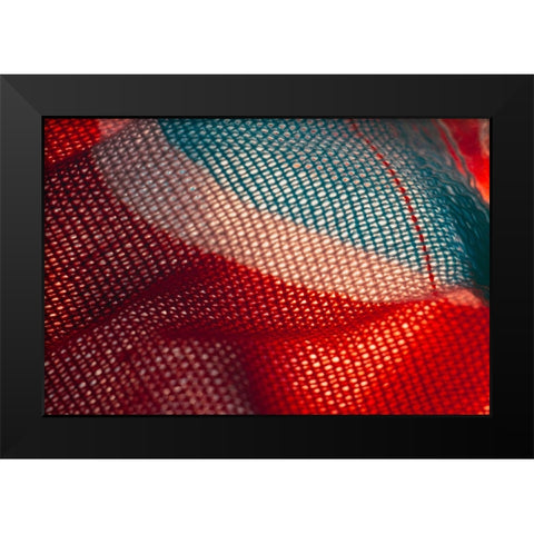 Colorful fabric detail Black Modern Wood Framed Art Print by Muench, Zandria