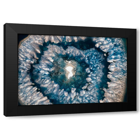 Sliced rock crystals Black Modern Wood Framed Art Print with Double Matting by Muench, Zandria