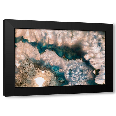 Sliced rock crystals of a geode Black Modern Wood Framed Art Print by Muench, Zandria