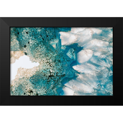 Sliced rock crystals Black Modern Wood Framed Art Print by Muench, Zandria