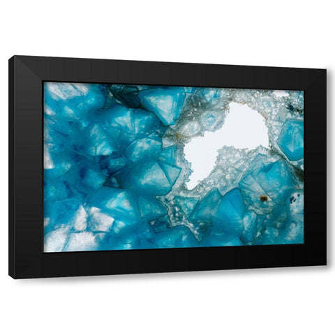 Sliced rock crystals Black Modern Wood Framed Art Print with Double Matting by Muench, Zandria