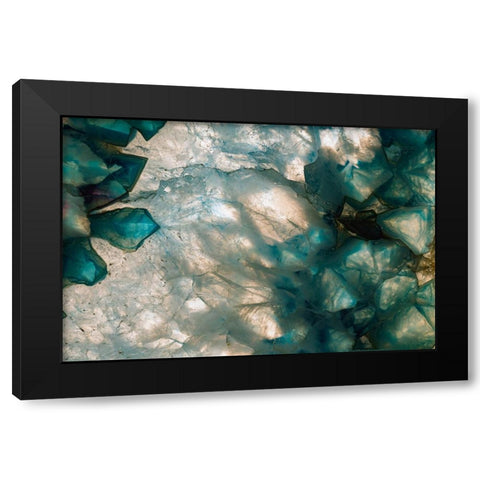 Sliced rock crystals of a geode Black Modern Wood Framed Art Print with Double Matting by Muench, Zandria