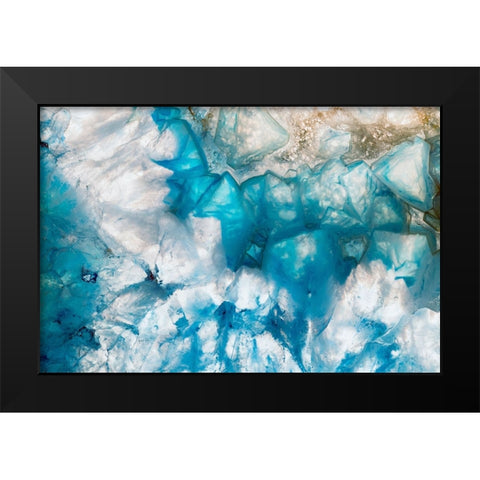 Sliced rock crystals Black Modern Wood Framed Art Print by Muench, Zandria