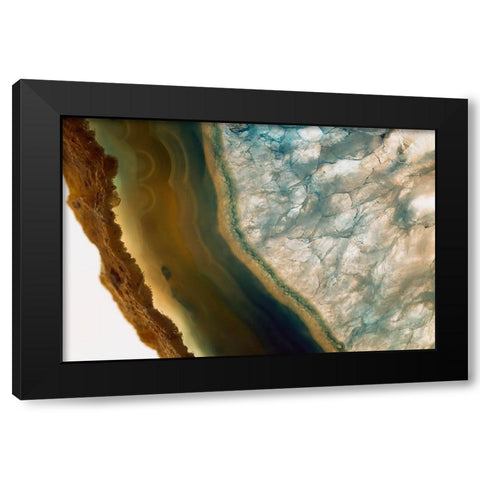 Sliced rock crystals Black Modern Wood Framed Art Print with Double Matting by Muench, Zandria