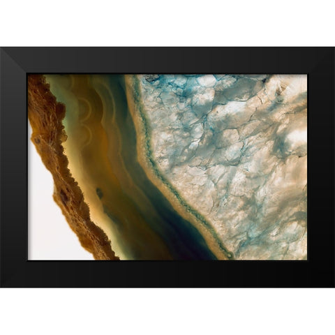 Sliced rock crystals Black Modern Wood Framed Art Print by Muench, Zandria