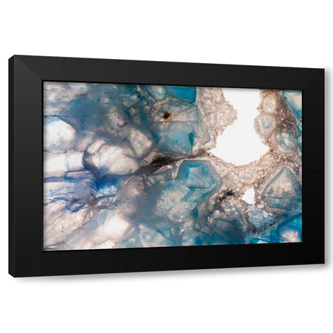 Sliced rock crystals Black Modern Wood Framed Art Print by Muench, Zandria