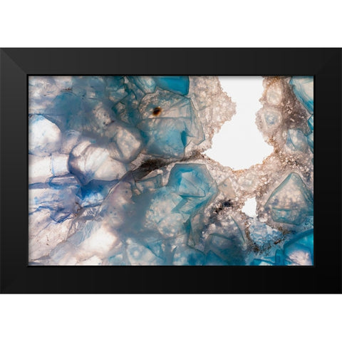 Sliced rock crystals Black Modern Wood Framed Art Print by Muench, Zandria