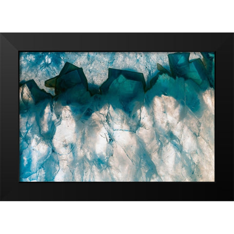 Sliced rock crystals Black Modern Wood Framed Art Print by Muench, Zandria