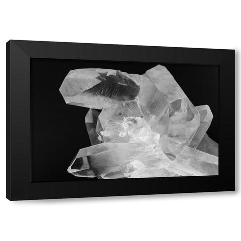 Quartz crystals Black Modern Wood Framed Art Print by Muench, Zandria