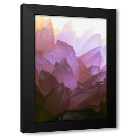 Rose Quartz Black Modern Wood Framed Art Print with Double Matting by Muench, Zandria