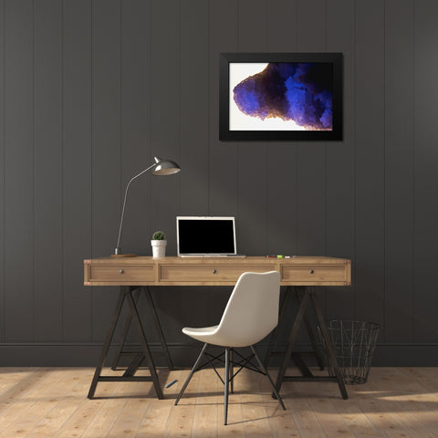 Quartz crystals Black Modern Wood Framed Art Print by Muench, Zandria