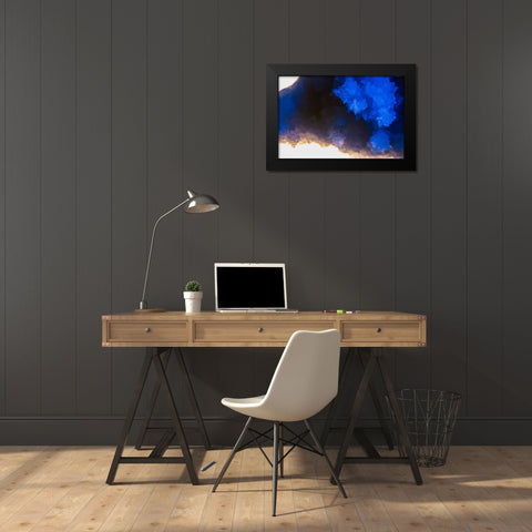 Quartz crystals Black Modern Wood Framed Art Print by Muench, Zandria