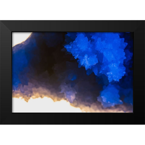 Quartz crystals Black Modern Wood Framed Art Print by Muench, Zandria