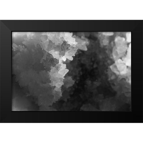 Quartz crystals Black Modern Wood Framed Art Print by Muench, Zandria