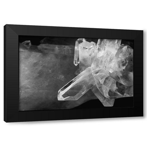 Quartz crystals Black Modern Wood Framed Art Print by Muench, Zandria