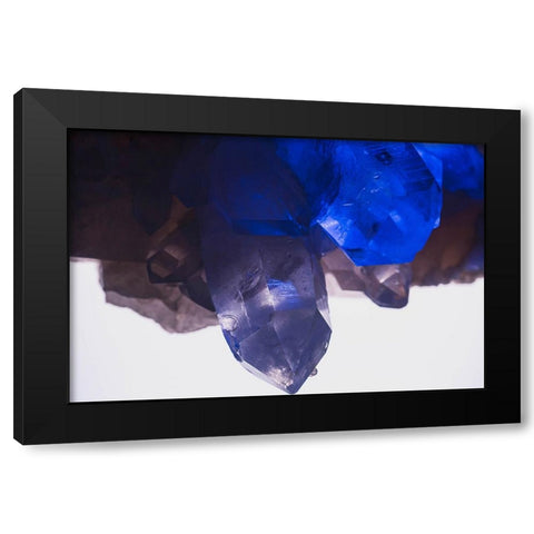 Quartz crystals Black Modern Wood Framed Art Print by Muench, Zandria