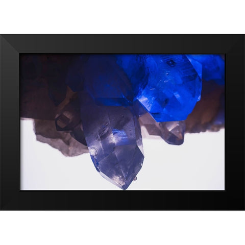 Quartz crystals Black Modern Wood Framed Art Print by Muench, Zandria