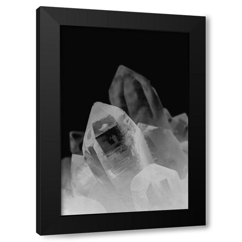 Quartz crystals Black Modern Wood Framed Art Print with Double Matting by Muench, Zandria