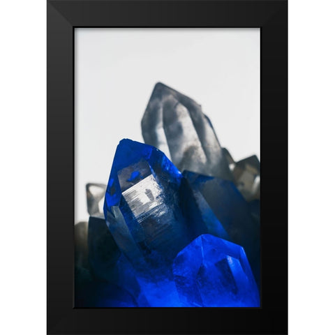 Quartz crystals Black Modern Wood Framed Art Print by Muench, Zandria
