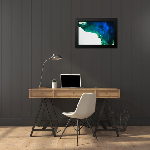 Quartz crystals Black Modern Wood Framed Art Print by Muench, Zandria