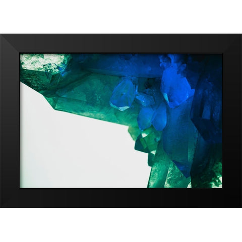 Quartz crystals Black Modern Wood Framed Art Print by Muench, Zandria