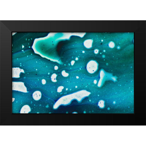 Paint-oil and water Black Modern Wood Framed Art Print by Muench, Zandria