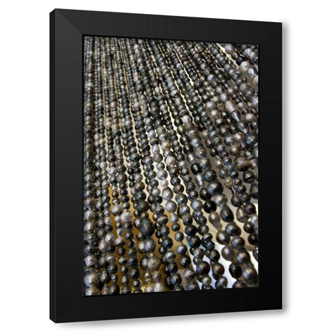 French Polynesia, Bora Bora Curtain of pearls Black Modern Wood Framed Art Print with Double Matting by Kaveney, Wendy