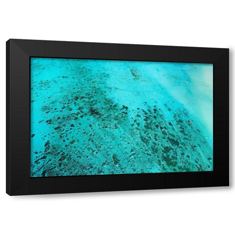 Reef-kayakers and paddle boarders-Muri Lagoon-Rarotonga-Cook Islands-South Pacific Black Modern Wood Framed Art Print with Double Matting by Wall, David