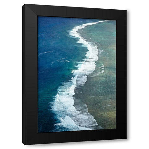 Reef-Southern Rarotonga-Cook Islands-South Pacific Black Modern Wood Framed Art Print with Double Matting by Wall, David
