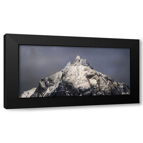 South America-Argentina-Tierra del Fuego Snowy peak of Mt Olivia  Black Modern Wood Framed Art Print with Double Matting by Jaynes Gallery