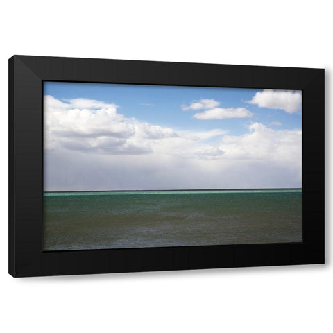 Argentina-Santa Cruz Puerto Santa Cruz-river Santa Cruz under stormy clouds Black Modern Wood Framed Art Print by Molinari, Michele