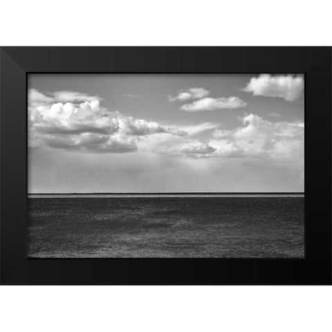 Argentina-Santa Cruz Puerto Santa Cruz-river Santa Cruz under stormy clouds Black Modern Wood Framed Art Print by Molinari, Michele