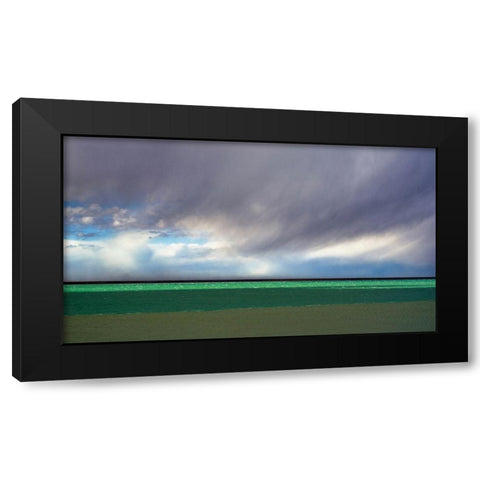Argentina-Santa Cruz Puerto Santa Cruz-river Santa Cruz under stormy clouds Black Modern Wood Framed Art Print with Double Matting by Molinari, Michele