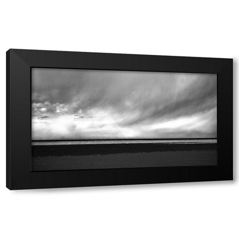 Argentina-Santa Cruz Puerto Santa Cruz-river Santa Cruz under stormy clouds Black Modern Wood Framed Art Print by Molinari, Michele