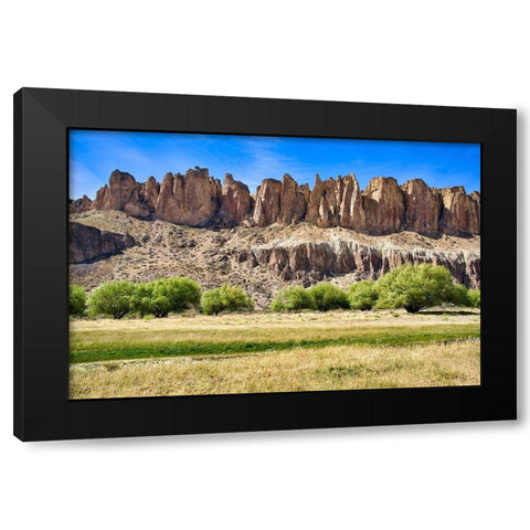 Argentina-Santa Cruz-Valle del Rio Pinturas Black Modern Wood Framed Art Print by Molinari, Michele