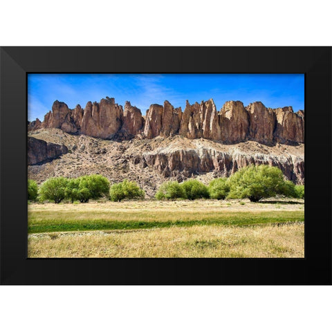 Argentina-Santa Cruz-Valle del Rio Pinturas Black Modern Wood Framed Art Print by Molinari, Michele