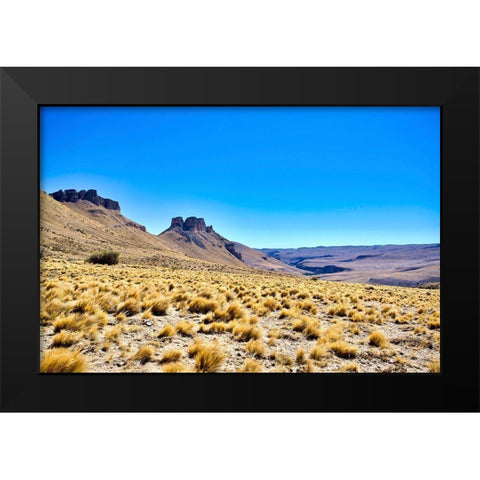Argentina-Santa Cruz Alero Charcamata (cave paintings site) and surroundings Black Modern Wood Framed Art Print by Molinari, Michele