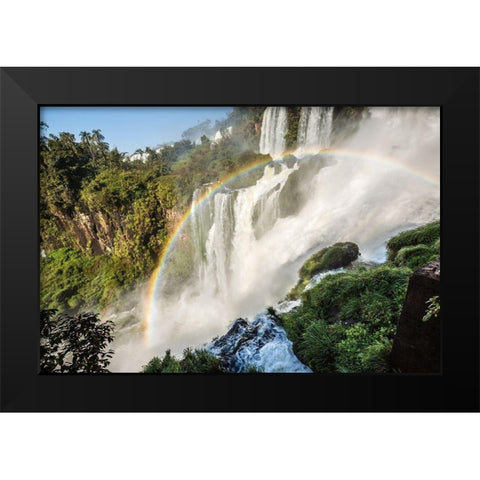 Argentina-Iguazu Falls,-Iguazu Falls National Park- Black Modern Wood Framed Art Print by Jaynes Gallery