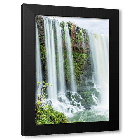 Brazil-Iguazu Falls Landscape of waterfalls  Black Modern Wood Framed Art Print with Double Matting by Jaynes Gallery