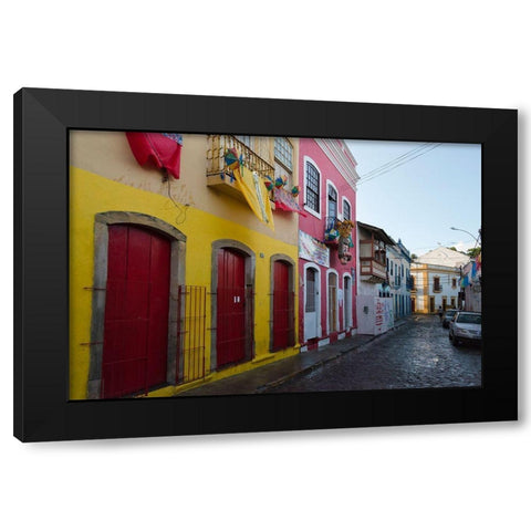 Historic Building - Olinda Black Modern Wood Framed Art Print with Double Matting by Su, Keren
