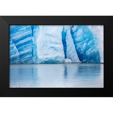 Located within the Parc Nacional Torres del Paine is the Grey Glacier Black Modern Wood Framed Art Print by Ostrowitz, Mallorie