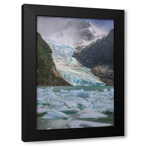 The Serrano glacier is one of the main attractions found in Parc Nacional Bernardo Higgins in Chile Black Modern Wood Framed Art Print with Double Matting by Ostrowitz, Mallorie