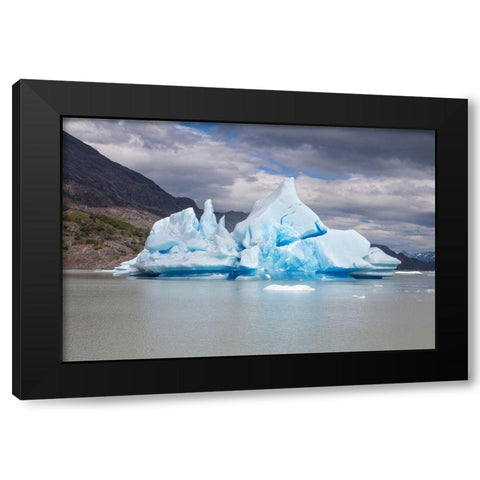 Located within Parc Nacional Torres del Paine-this lake is home to numerous icebergs and glaciers Black Modern Wood Framed Art Print by Ostrowitz, Mallorie