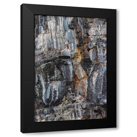 Pattern in rock cliffs of Genovesa Island-Galapagos Islands-Ecuador Black Modern Wood Framed Art Print with Double Matting by Jones, Adam