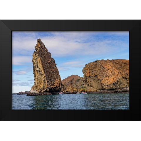 Pinnacle Rock-Bartholomew Island-Galapagos Islands-Ecuador Black Modern Wood Framed Art Print by Jones, Adam