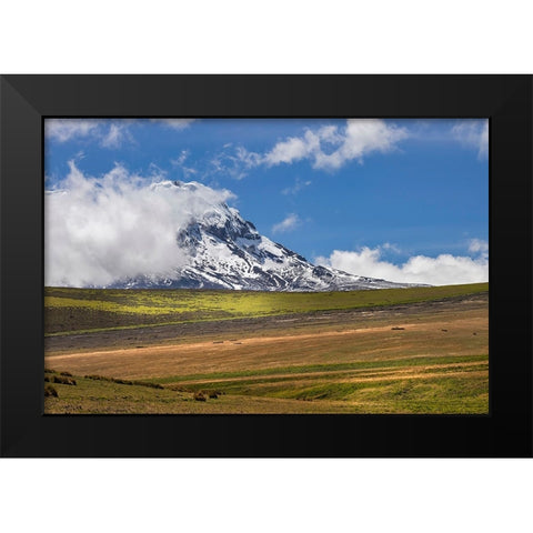 Antisana volcano-Antisana National Park-Ecuador Black Modern Wood Framed Art Print by Jones, Adam