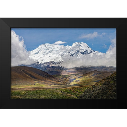 Antisana volcano-Antisana National Park-Ecuador Black Modern Wood Framed Art Print by Jones, Adam