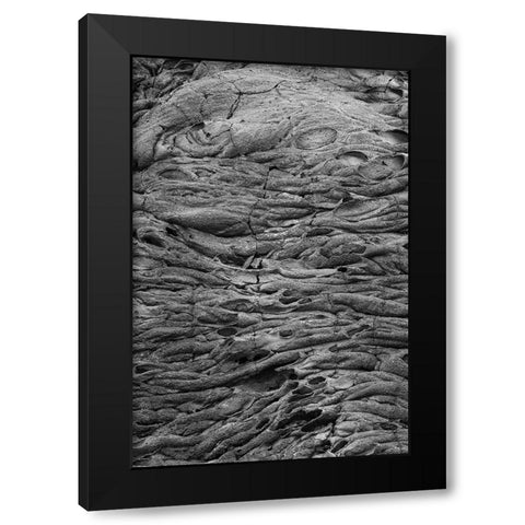 Recent Pahoehoe lava flow-Sullivan Bay-Santiago Island-Galapagos Islands-Ecuador Black Modern Wood Framed Art Print by Jones, Adam