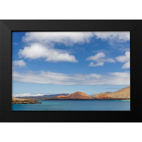 Shoreline of Santiago Island-Galapagos Islands-Ecuador Black Modern Wood Framed Art Print by Jones, Adam
